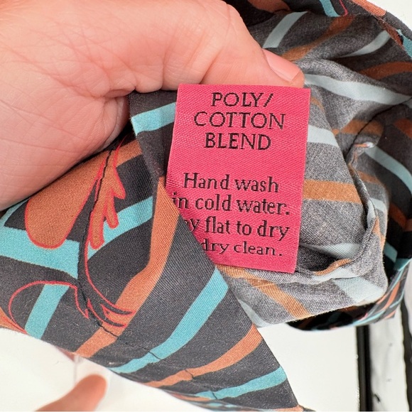 Buru Pink Label House Dress Frogs Stripes Small - Picture 9 of 11